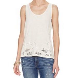 French Connection Sophie Draped Embroidered Top